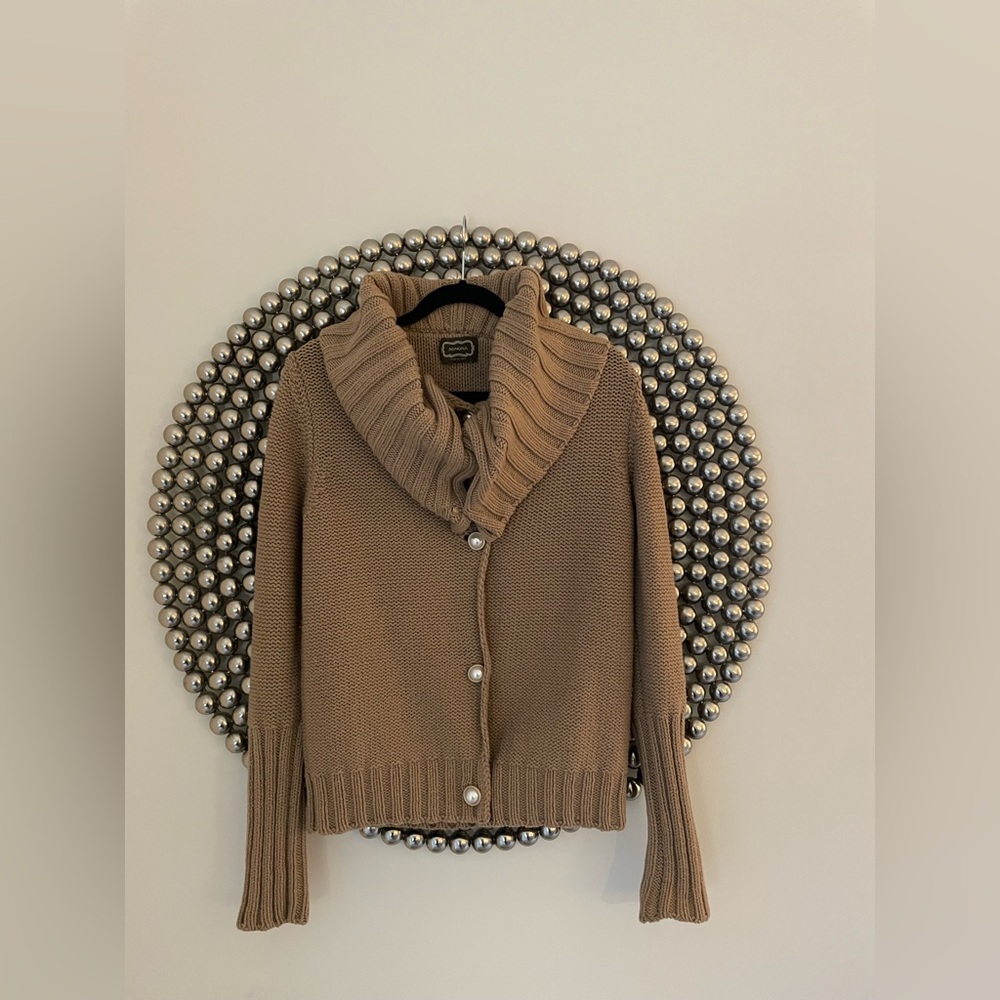 Agnona Brown Label Collection Camel Cashmere Cardigan